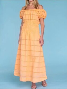 Olivia James Melon Off Shoulder Josie Dress M